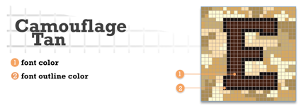 MyZaic Plaque - Camouflage Tan design options